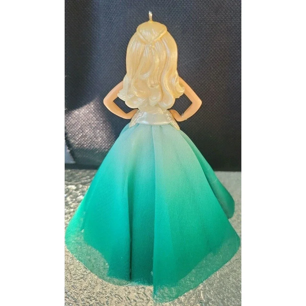 Hallmark Keepsake Christmas Ornament 2016 Holiday Barbie Doll Green Dress